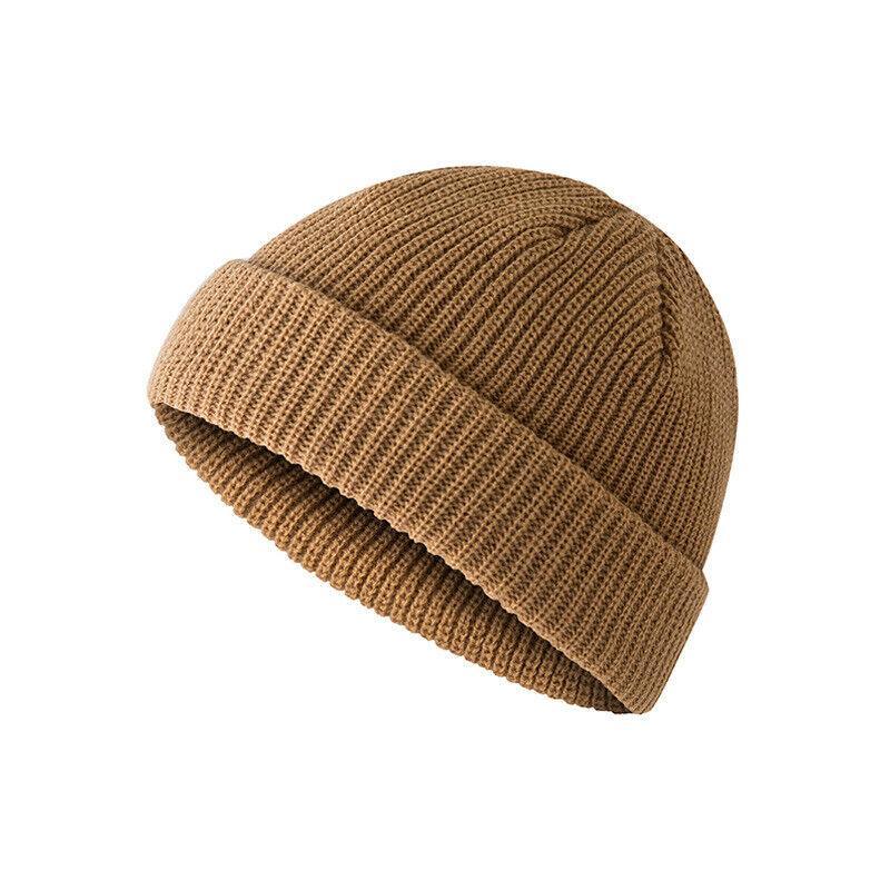 Women's Sleepwear: Men Women Mini Fisherman Beanie Winter Spring Hat Soft Knitted Docker Skull Cap - Dard Grey