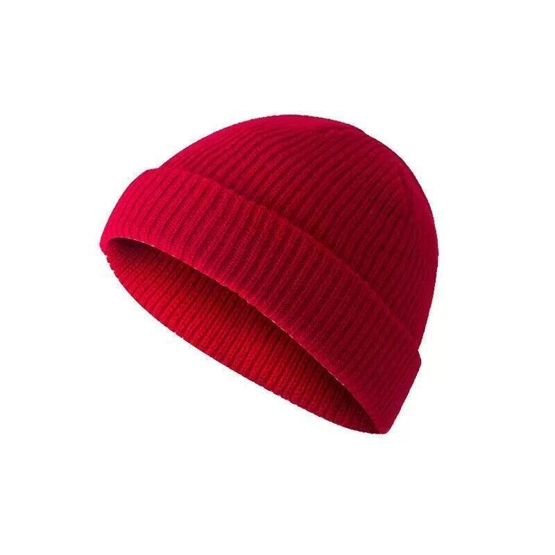 Women's Sleepwear: Men Women Mini Fisherman Beanie Winter Spring Hat Soft Knitted Docker Skull Cap - Dard Grey