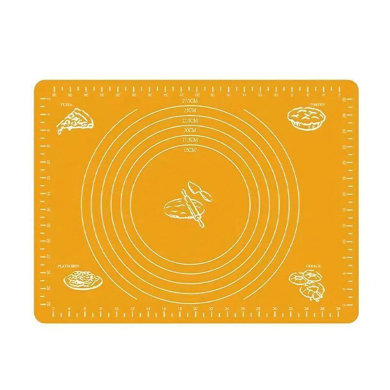 Bakeware & Accessories: Orange Reusable Non-Stick Silicone Rolling Dough Mat Cake Pastry Baking Fondant Sheet - 29*26cm
