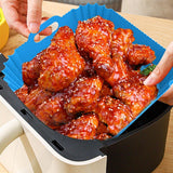 Air Fryer Silicone Pot Basket Liner Non Stick Reusable Baking Tray Accessories - Grey