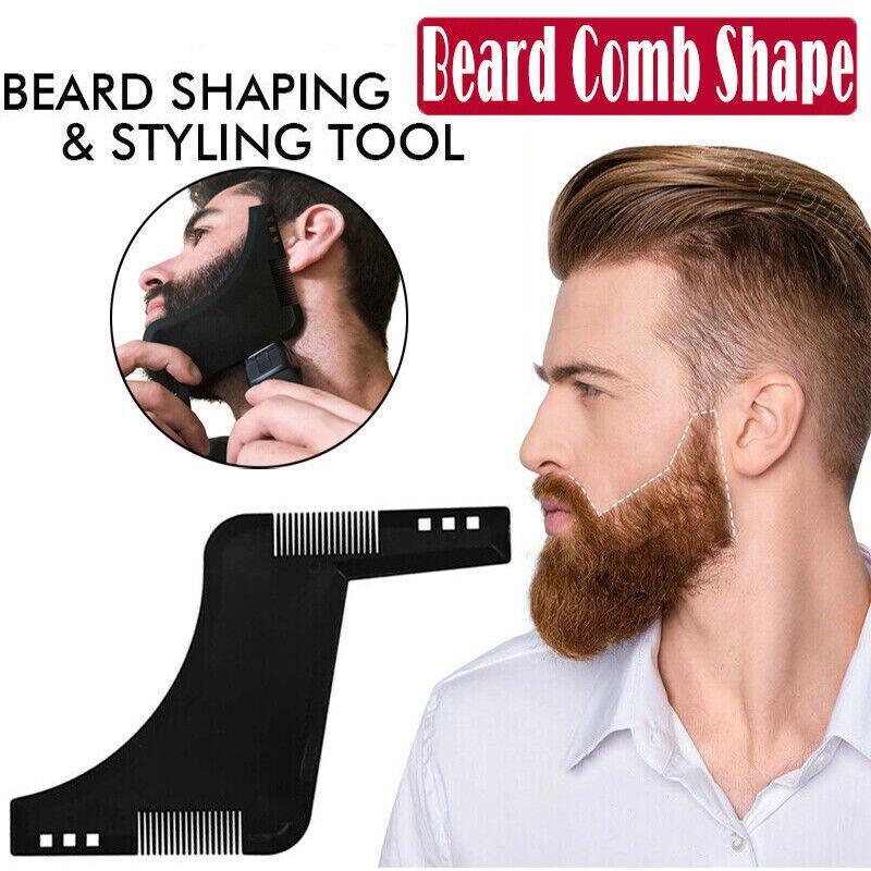 Wellness Accessories: Beard Shaping Styling Template Comb Tool for Trimming Jawline Mustache Sideburns