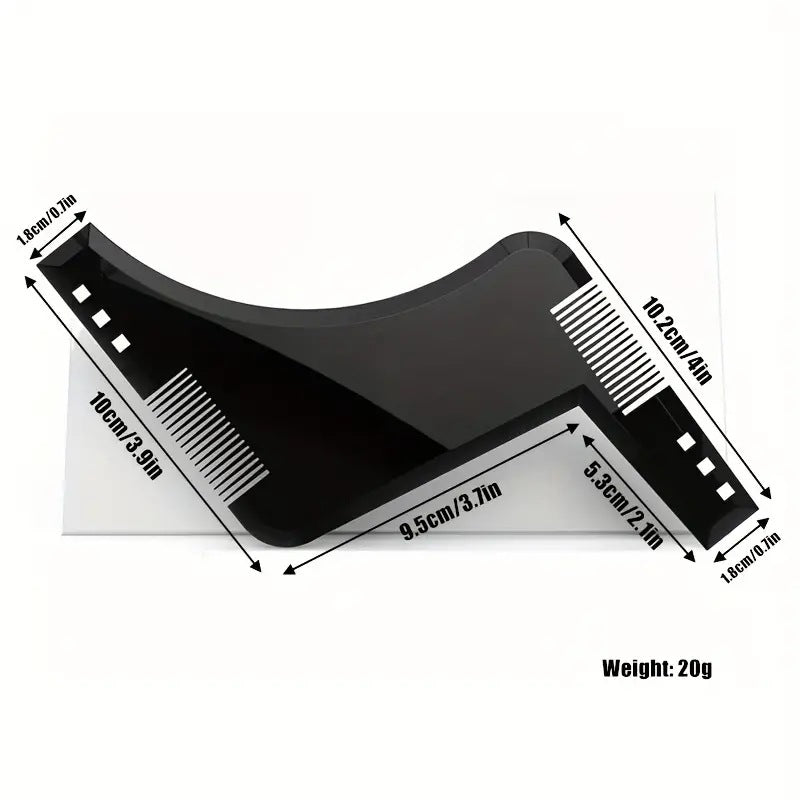 Wellness Accessories: Beard Shaping Styling Template Comb Tool for Trimming Jawline Mustache Sideburns