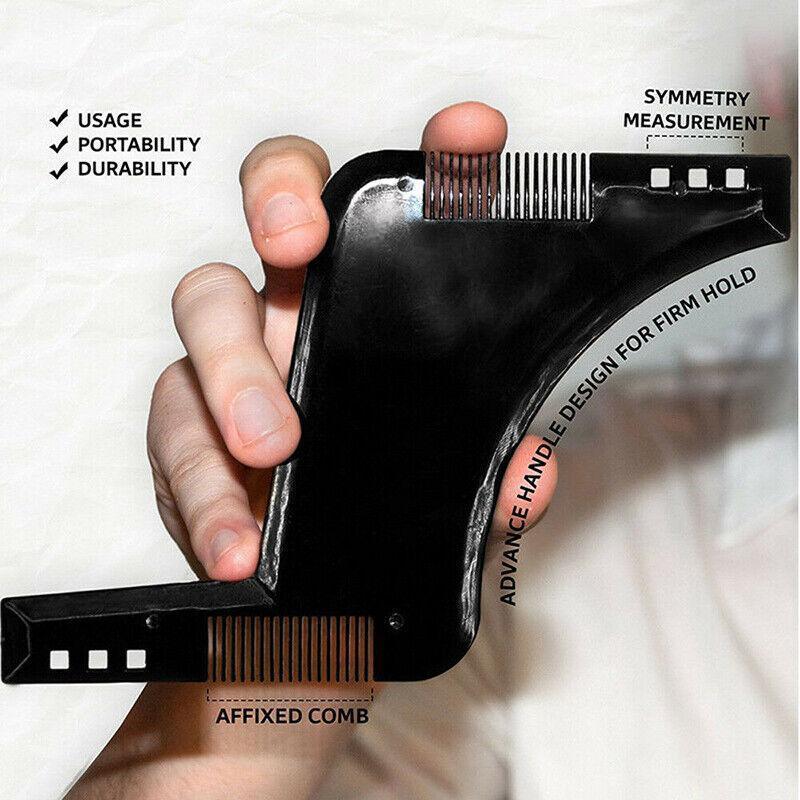 Wellness Accessories: Beard Shaping Styling Template Comb Tool for Trimming Jawline Mustache Sideburns