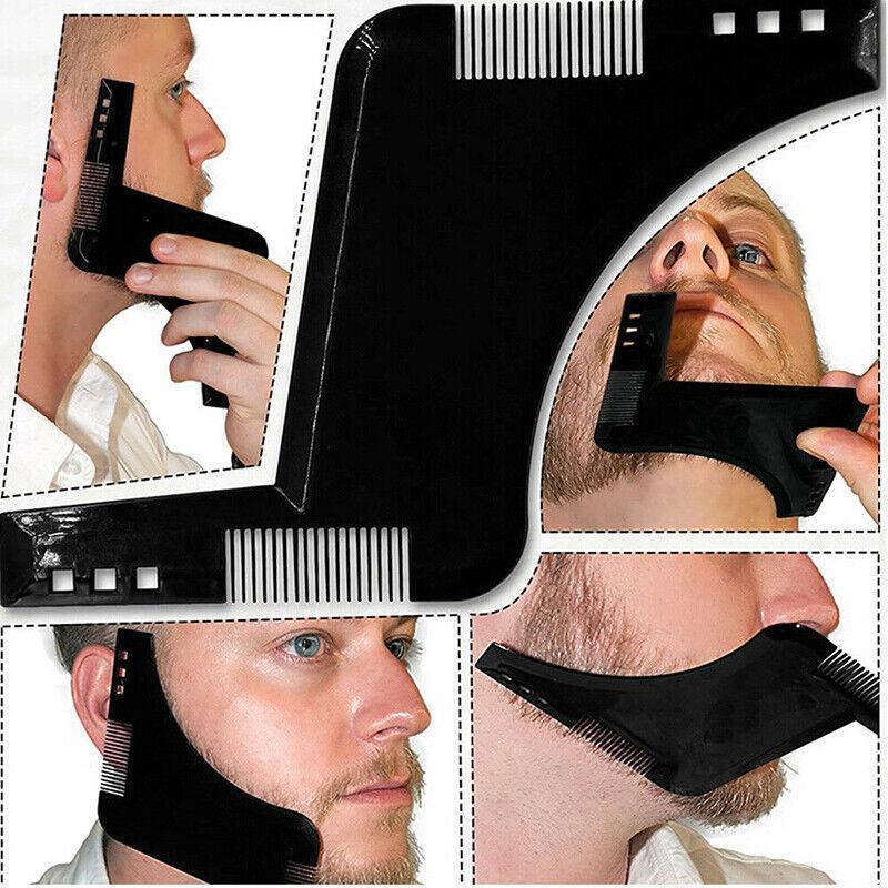 Wellness Accessories: Beard Shaping Styling Template Comb Tool for Trimming Jawline Mustache Sideburns