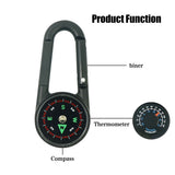 Camping Appliances: Compass Double Sided Portable Hiking Climbing Guide with Buckle Outdoor