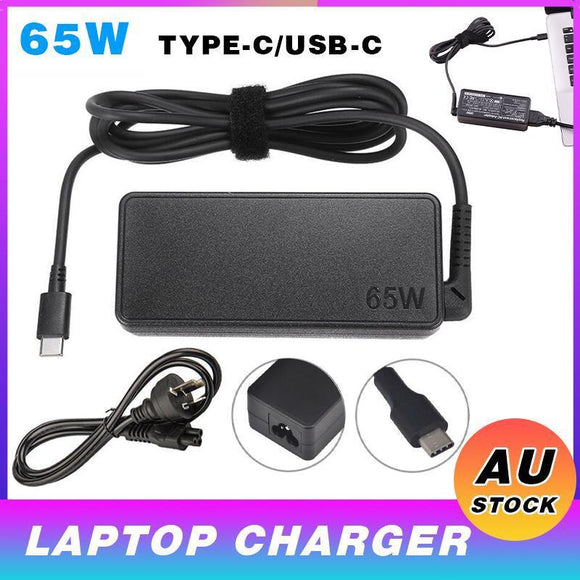 65W USB C Laptop Charger for Lenovo Dell HP ASUS ThinkPad Yoga Type C Adapter