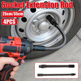 Hand Tools: 4pcs Electric Wrench Flexible Shaft Coupling Rod Spring Sleeve Universal Tool - 35cm