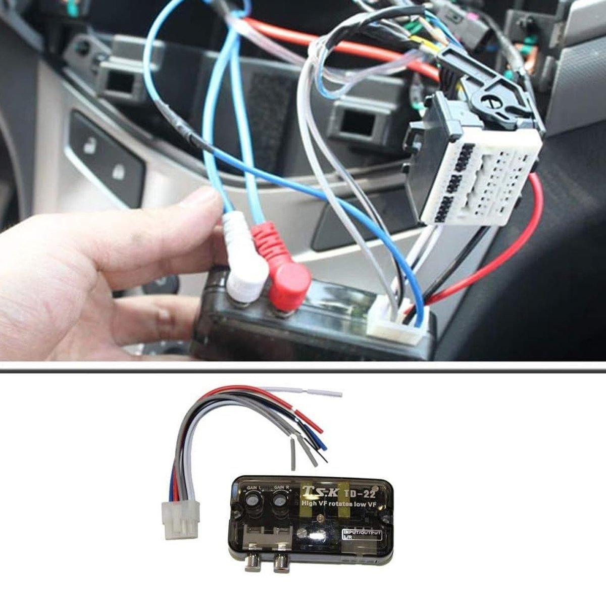 Automotive Parts: Car High to Low Frequency Converter Auto Stereo Line Speaker Level Adapter TD22