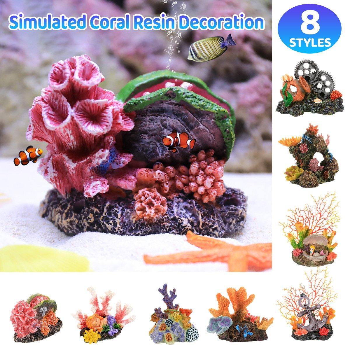 Aquarium Decor: Aquarium Resin Coral Decorations for Fish Tank Marine Simulation Micro Landscape - GH0740