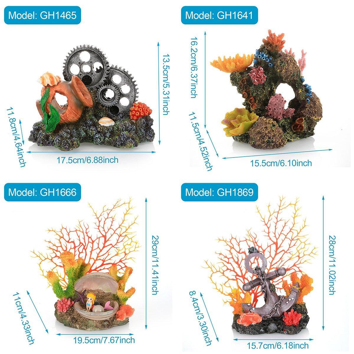 Aquarium Decor: Aquarium Resin Coral Decorations for Fish Tank Marine Simulation Micro Landscape - GH0740