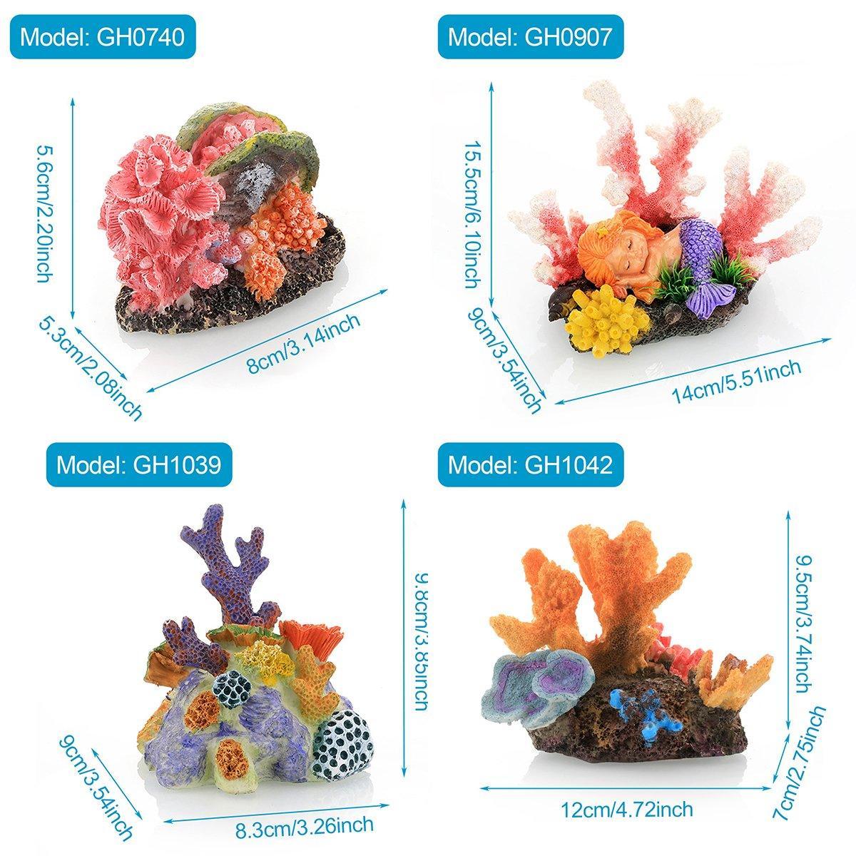 Aquarium Decor: Aquarium Resin Coral Decorations for Fish Tank Marine Simulation Micro Landscape - GH0740