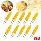 BBQ Tools: BBQ Corn Holders Set of 10 Reusable Stainless Steel Skewers for Kitchen and Grill