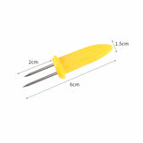 BBQ Tools: BBQ Corn Holders Set of 10 Reusable Stainless Steel Skewers for Kitchen and Grill