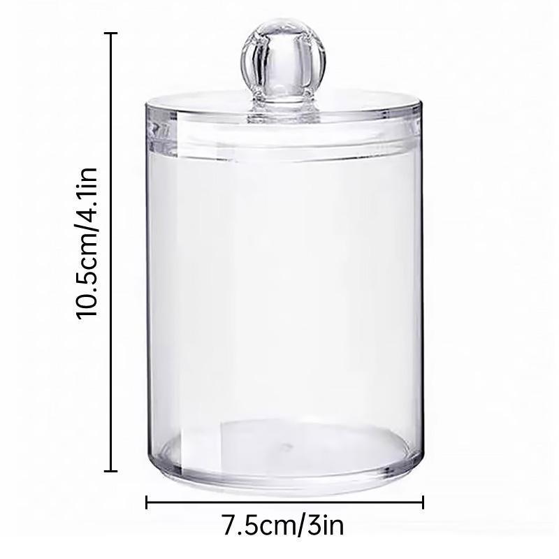 Pet Grooming Supplies: 4PCS Transparent Cotton Swabs Makeup Remover Pad Storage Box Household Organizer
