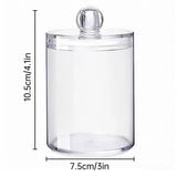 Pet Grooming Supplies: 4PCS Transparent Cotton Swabs Makeup Remover Pad Storage Box Household Organizer