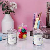 Pet Grooming Supplies: 4PCS Transparent Cotton Swabs Makeup Remover Pad Storage Box Household Organizer