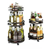 Storage Boxes: Kitchen Rotating Spice Rack Triple Layer Countertop Organizer Storage Shelf - Double Layer