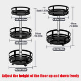 Storage Boxes: Kitchen Rotating Spice Rack Triple Layer Countertop Organizer Storage Shelf - Double Layer