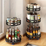 Storage Boxes: Kitchen Rotating Spice Rack Triple Layer Countertop Organizer Storage Shelf - Double Layer