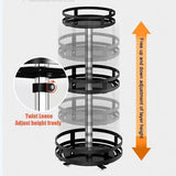Storage Boxes: Kitchen Rotating Spice Rack Triple Layer Countertop Organizer Storage Shelf - Double Layer