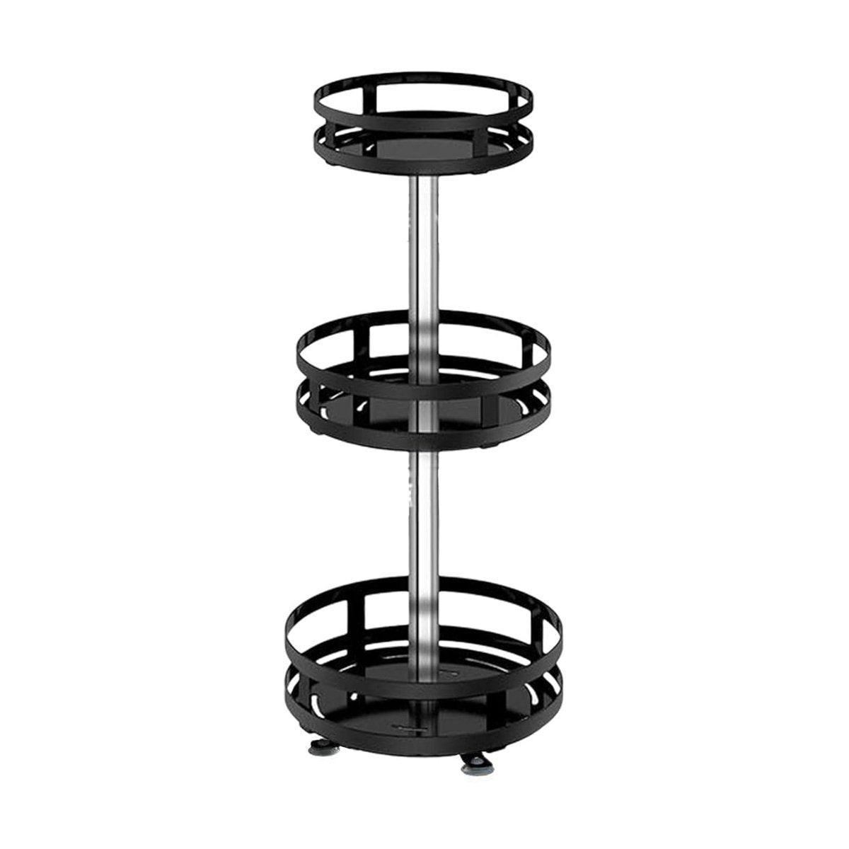 Kitchen Rotating Spice Rack Triple Layer Countertop Organizer Storage Shelf - Double Layer