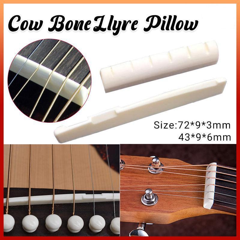 Guitars: Bone Acoustic Saddle Holder Display Nut Guitar Bridge and Strings End Rack