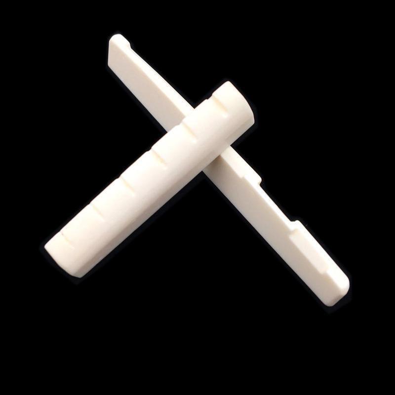Guitars: Bone Acoustic Saddle Holder Display Nut Guitar Bridge and Strings End Rack