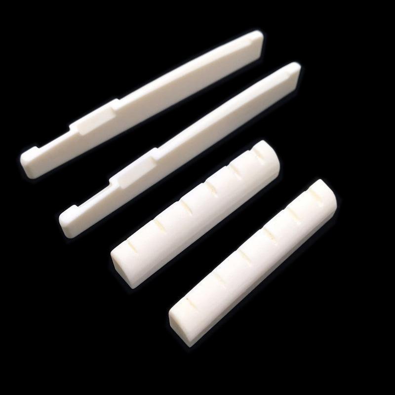 Guitars: Bone Acoustic Saddle Holder Display Nut Guitar Bridge and Strings End Rack