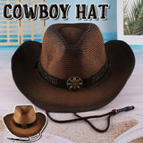 Women's Sleepwear: Outdoor Western Cowboy Hat Unisex Straw Hat Visor Hats Big Wide Brim Hat Summer - Khaki