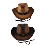 Women's Sleepwear: Outdoor Western Cowboy Hat Unisex Straw Hat Visor Hats Big Wide Brim Hat Summer - Khaki