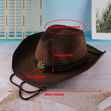 Women's Sleepwear: Outdoor Western Cowboy Hat Unisex Straw Hat Visor Hats Big Wide Brim Hat Summer - Khaki