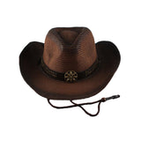 Women's Sleepwear: Outdoor Western Cowboy Hat Unisex Straw Hat Visor Hats Big Wide Brim Hat Summer - Khaki