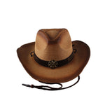 Women's Sleepwear: Outdoor Western Cowboy Hat Unisex Straw Hat Visor Hats Big Wide Brim Hat Summer - Khaki