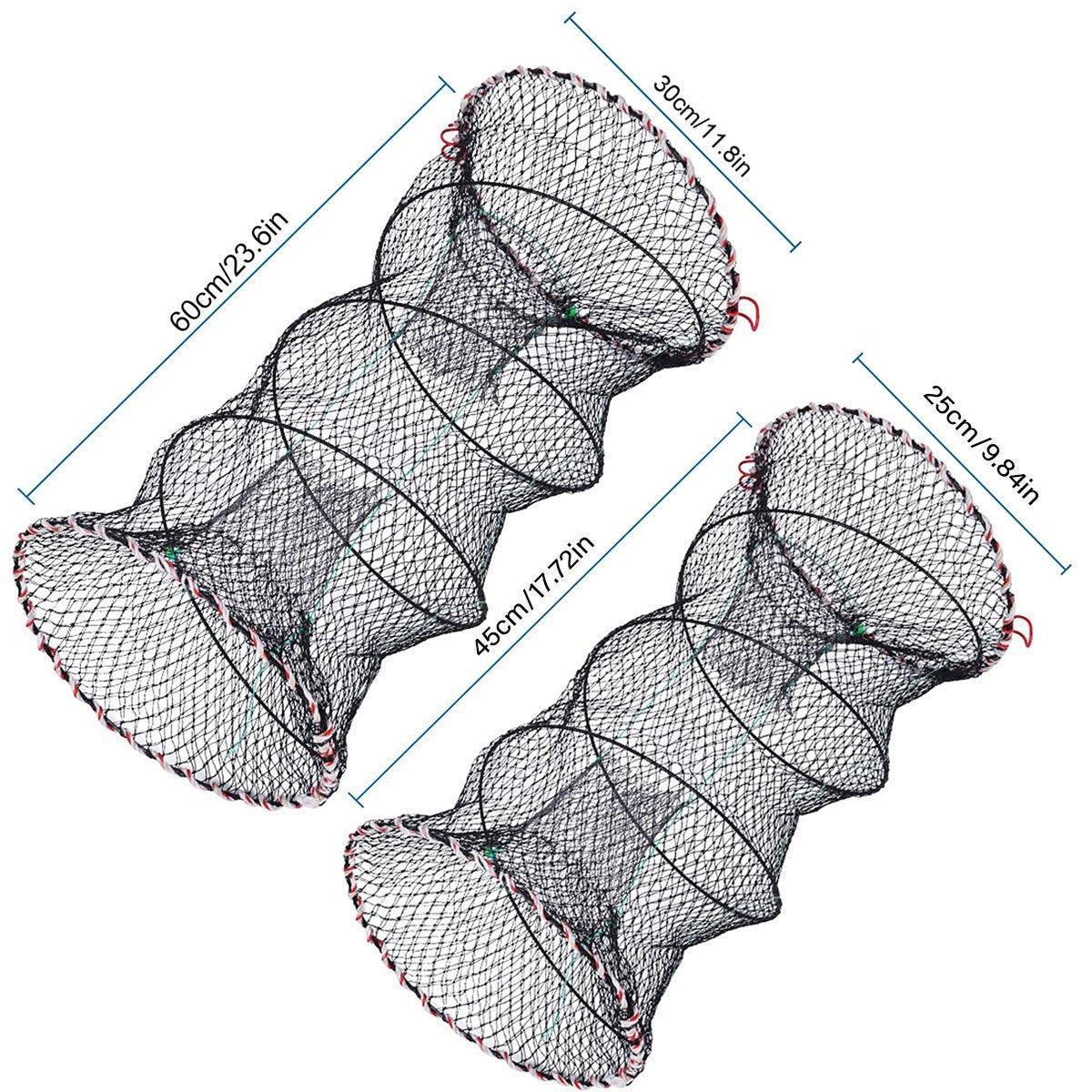 2PCS Shrimp Crab Lobster Fishing Net Fish Trap Cage for Carp Crucian Breeding