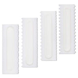 Bakeware & Accessories: 4Pcs Cake Decorating Icing Smoother Edge Frosting Scraper Comb Pastry Spatulas