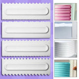 Bakeware & Accessories: 4Pcs Cake Decorating Icing Smoother Edge Frosting Scraper Comb Pastry Spatulas