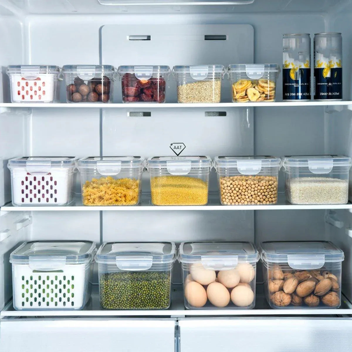 3PCS Food Storage Container Set Fridge Microwave Plastic Safe Fresh Keeping Box
