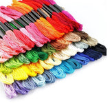 Arts & Crafts: 50/100 Colours Colourful Egyptian Cross Stitch Cotton Embroidery Threads - 50PCS (50 Colours)