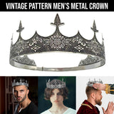 Novelty Gifts: Men Crown Headpiece Royal Vintage Metal Crown Gold Medieval King Costume Party