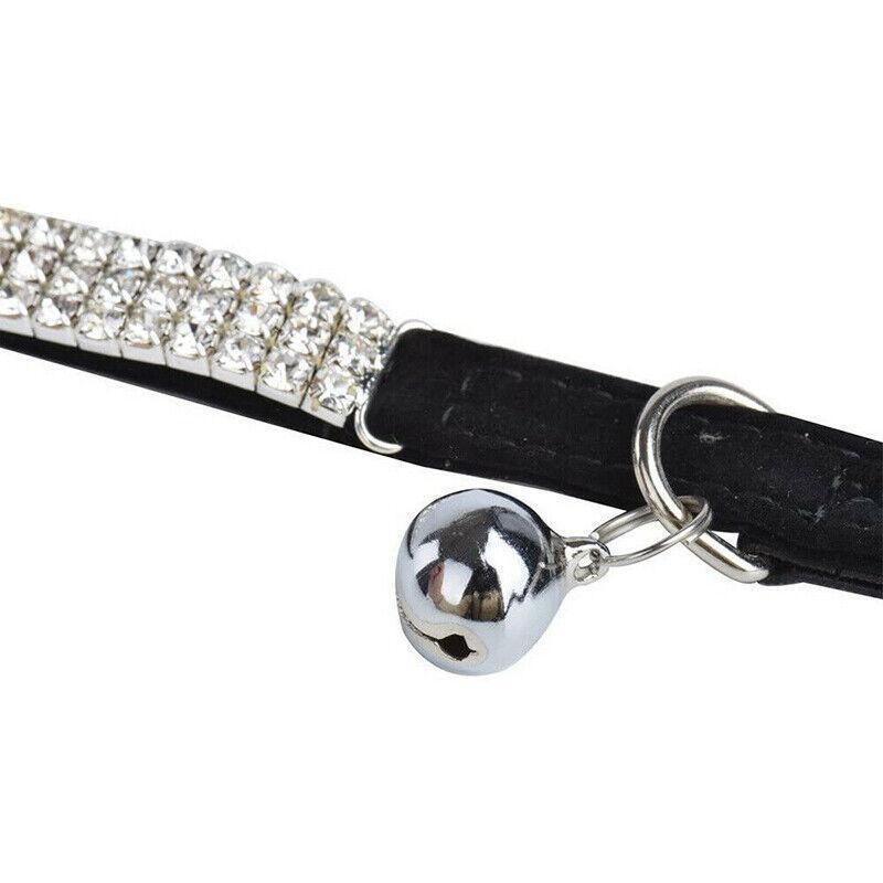 Pet Grooming Supplies: Suede Adjustable Pet Collar with Rhinestone for Cat Puppy 5 Colours Quick Release - Blue