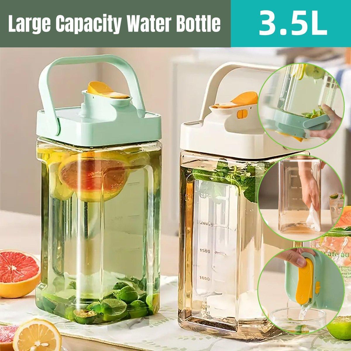 Novelty Gifts: Large Capacity 3.5L Cold Water Kettle Home Use Beverage Dispenser Jug Mug - White