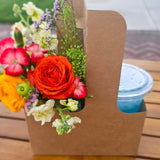 100pcs Kraft Paper Cup Holder Portable Coffee Drink Carrier Reusable Storage - Single Hole Holder