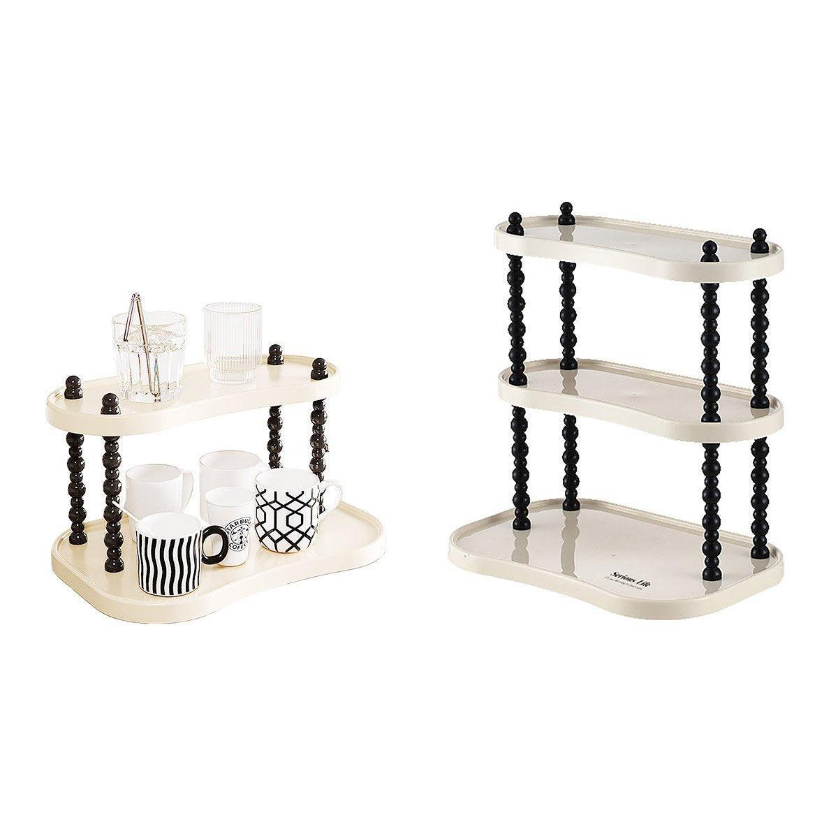 Storage Boxes: Cup Rack Mug Display Shelf Kitchen Organizer Bar Mug Holder Storage Stand - 3-Layer