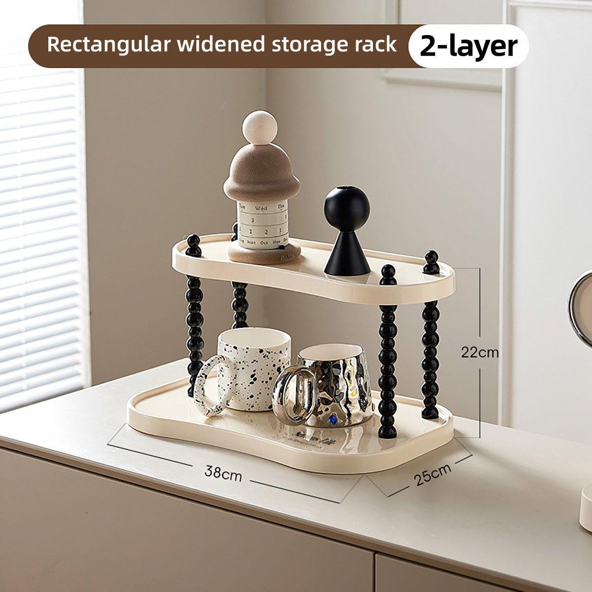 Storage Boxes: Cup Rack Mug Display Shelf Kitchen Organizer Bar Mug Holder Storage Stand - 3-Layer