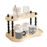 Storage Boxes: Cup Rack Mug Display Shelf Kitchen Organizer Bar Mug Holder Storage Stand - 3-Layer