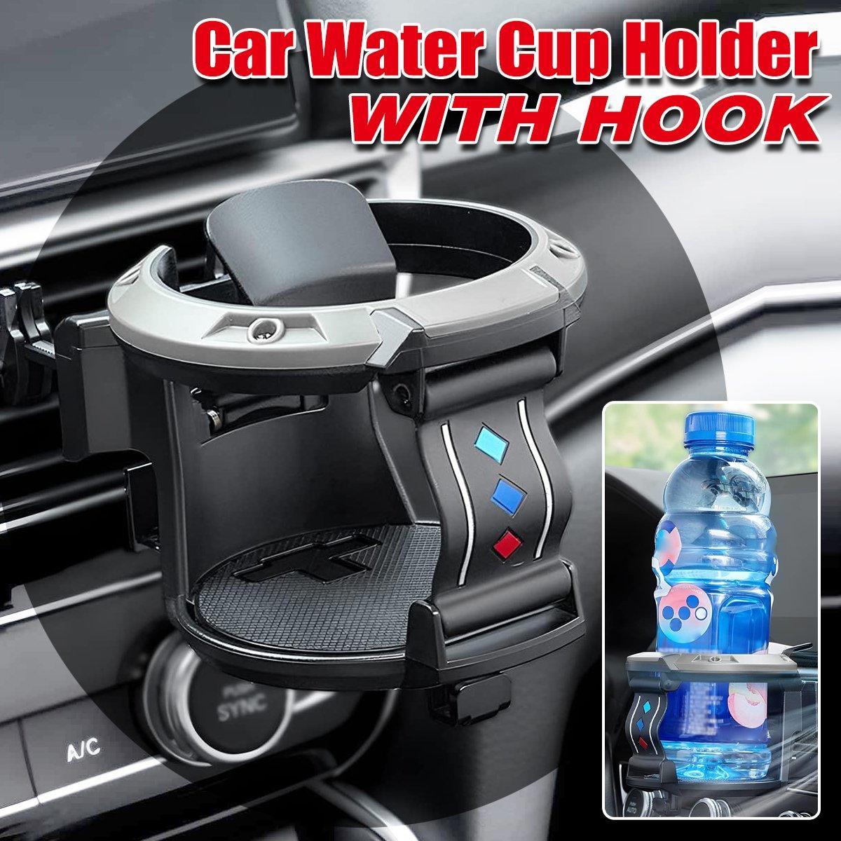 Automotive Decor: Universal Car Air Vent Cup Holder Beverage for Milk Tea Stand with Hook Bracket