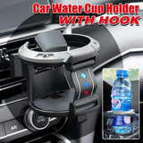Automotive Decor: Universal Car Air Vent Cup Holder Beverage for Milk Tea Stand with Hook Bracket