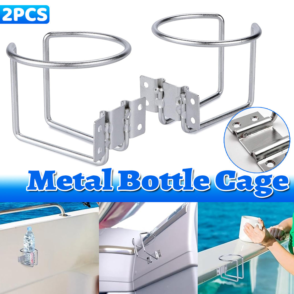 Automotive Decor: 2pcs Cup Stainless Steel Boat Drink Holder Ring Holders Marine Car Truck Yacht