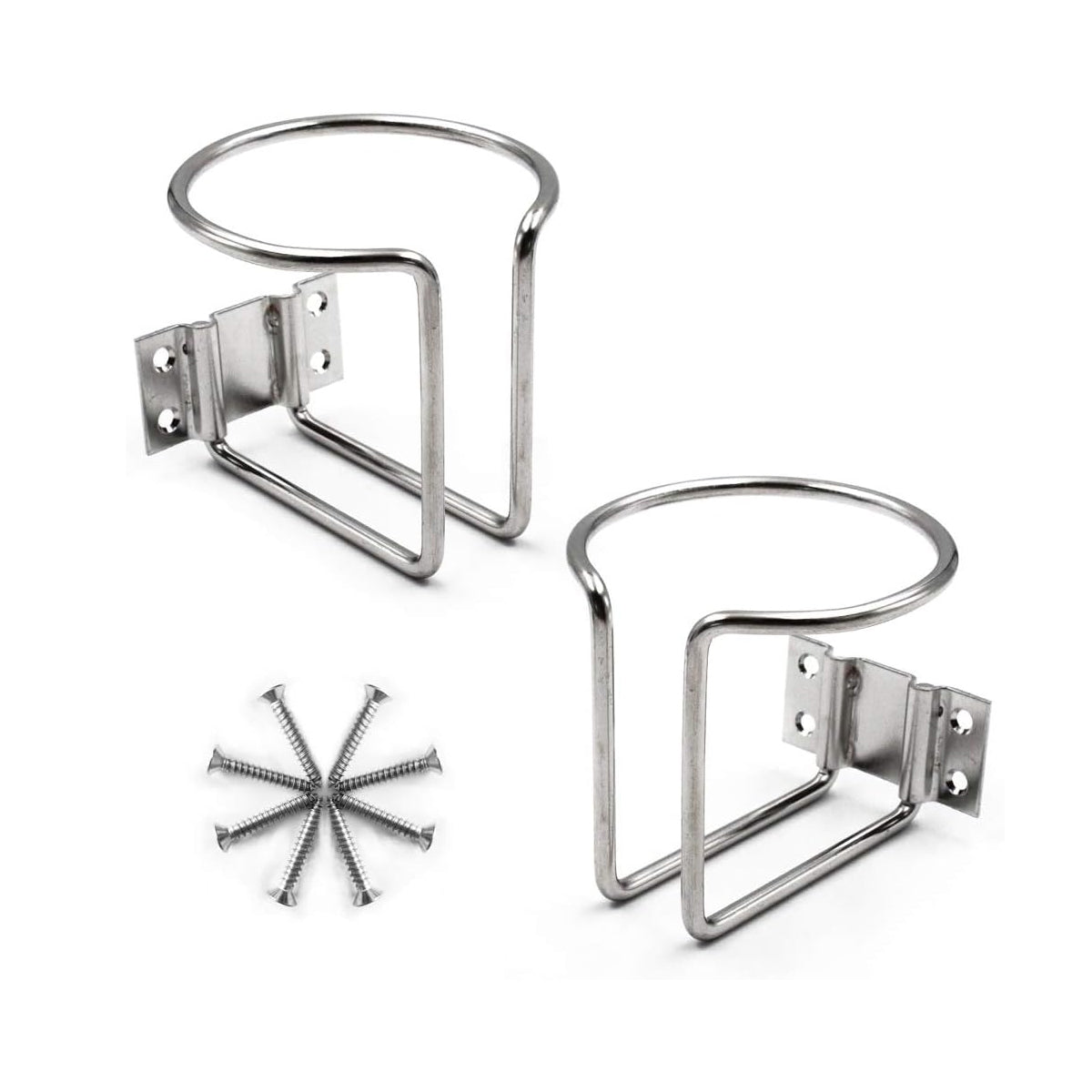 Automotive Decor: 2pcs Cup Stainless Steel Boat Drink Holder Ring Holders Marine Car Truck Yacht