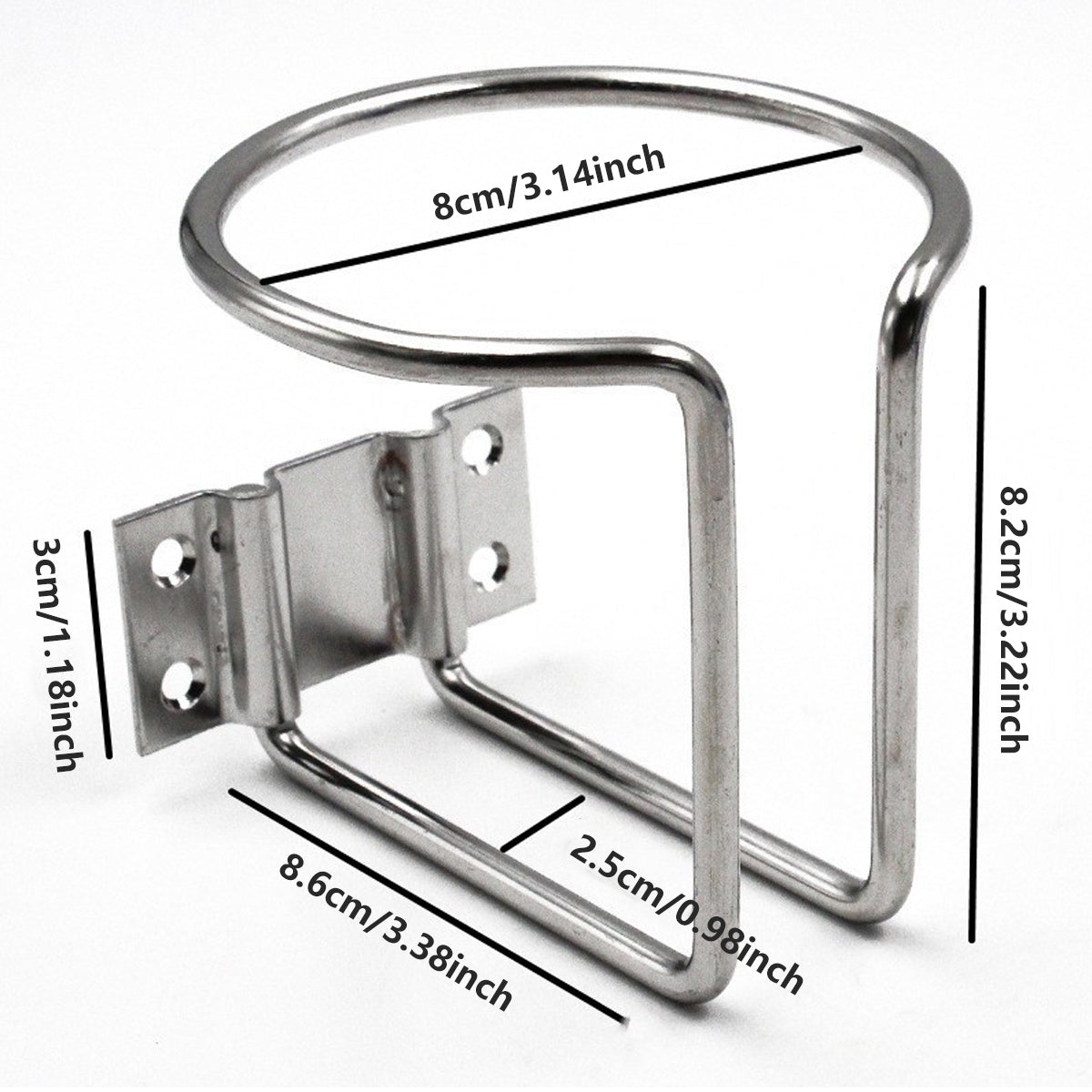 Automotive Decor: 2pcs Cup Stainless Steel Boat Drink Holder Ring Holders Marine Car Truck Yacht